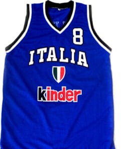 Alternative view of Danilo Gallinari #8 Italia New Basketball Jersey Blue