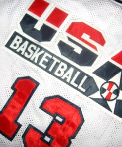 Chris Mullin #13 Team USA BasketBall Jersey White