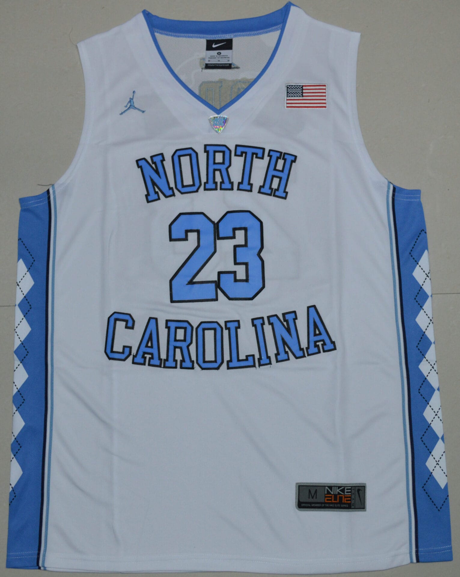 North Carolina Tar Heels #23 Michael Jordan NCAA Basketball Jersey White