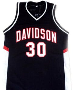 Alternative view of Stephen Curry #30 Davidson College Wildcats New Basketball Jersey Black