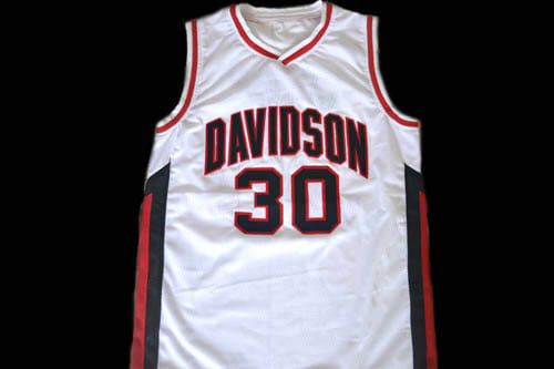 Stephen Curry #30 Davidson College Wildcats Basketball Jersey White - Image 2