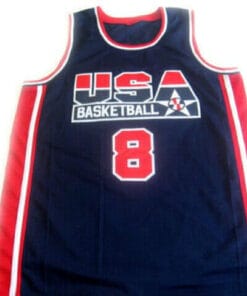 Alternative view of Scottie Pippen #8 Team USA Basketball Jersey Navy Blue