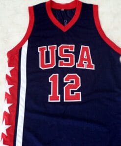 Alternative view of Ray Allen #12 Team USA Basketball Jersey Navy Blue
