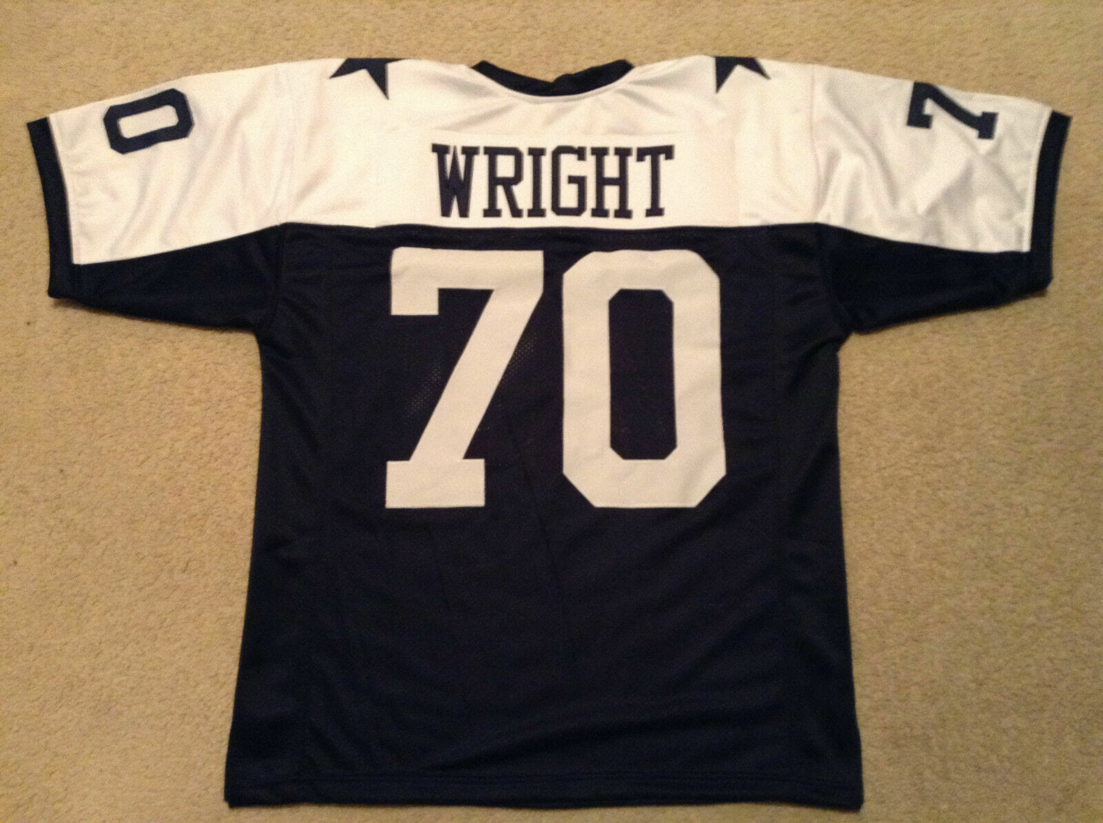 UNSIGNED CUSTOM Sewn Stitched Rayfield Wright Thanksgving Jersey