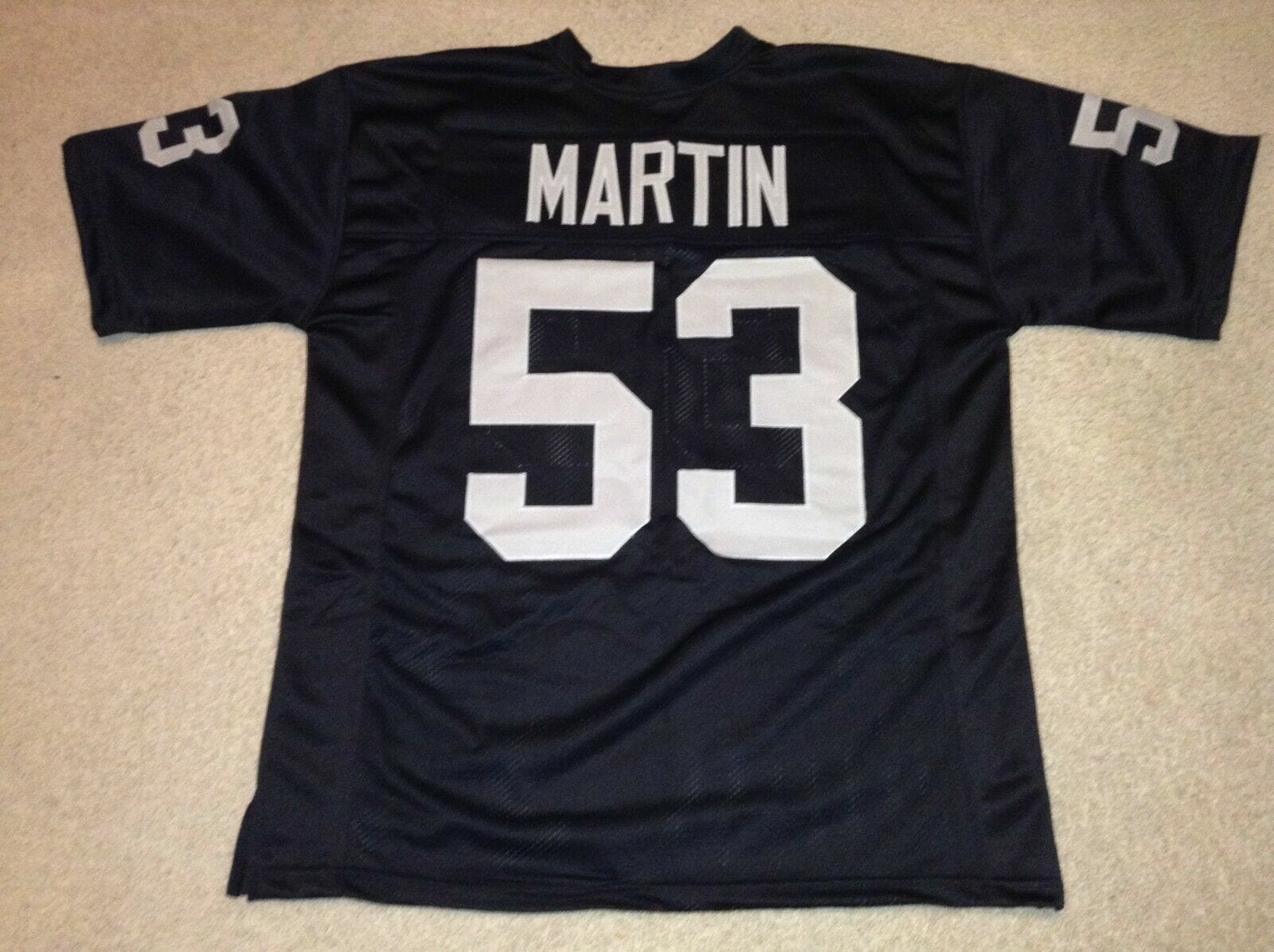 UNSIGNED CUSTOM Sewn Stitched Rod Martin Black Jersey