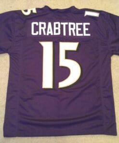 UNSIGNED CUSTOM Sewn Stitched Michael Crabtree Purple Jersey