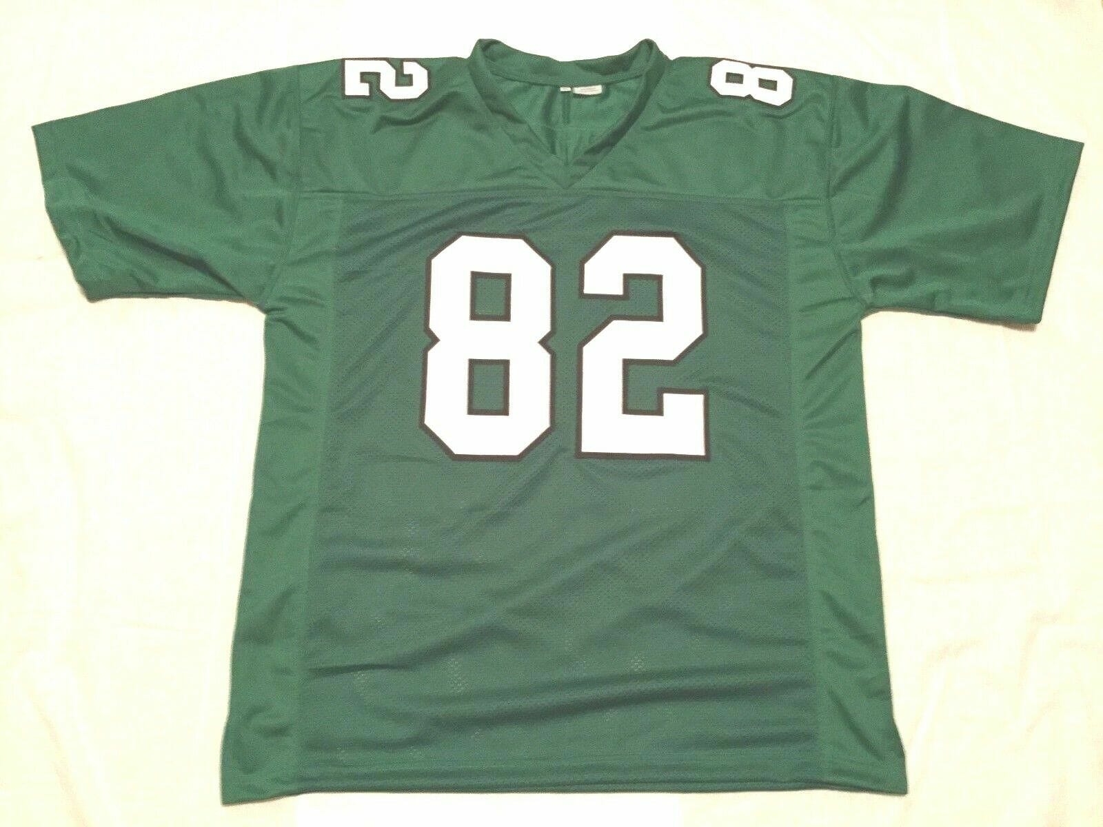 UNSIGNED CUSTOM Sewn Stitched Mike Quick Green Jersey