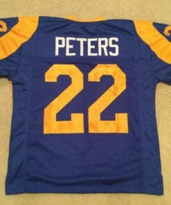 UNSIGNED CUSTOM Sewn Stitched Marcus Peters Blue Jersey
