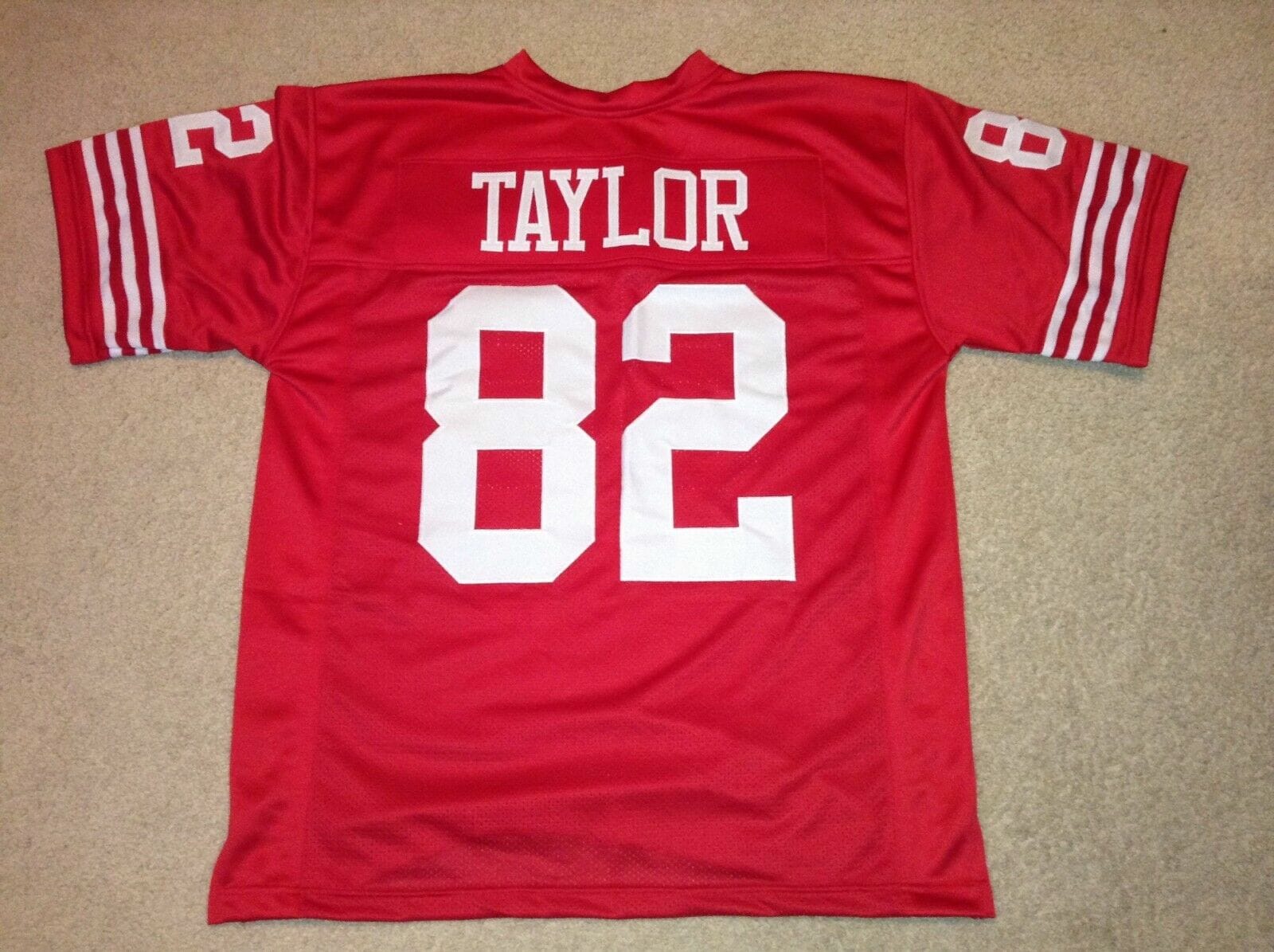 UNSIGNED CUSTOM Sewn Stitched John Taylor Red Jersey