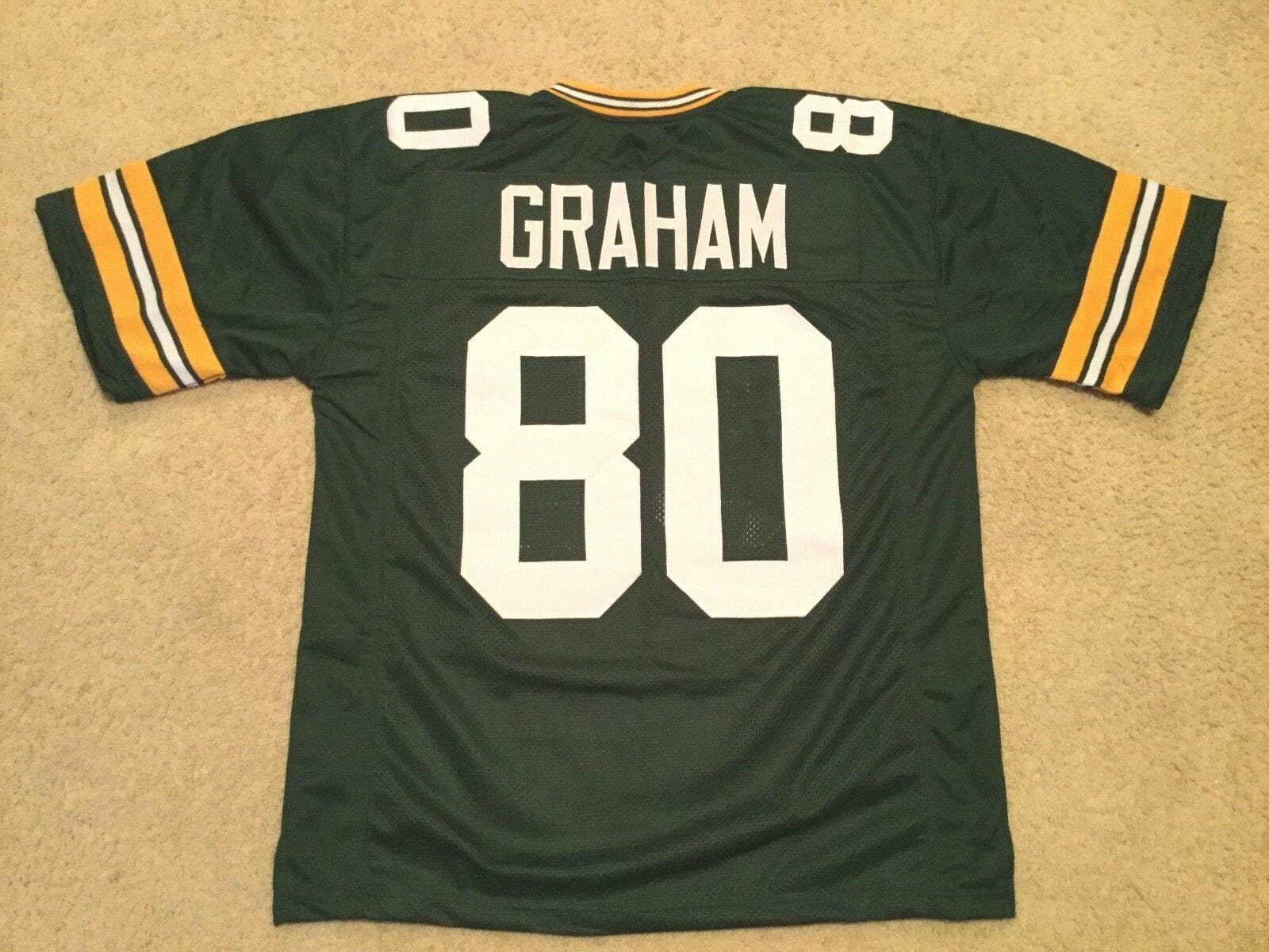 UNSIGNED CUSTOM Sewn Stitched Jimmy Graham Green Jersey