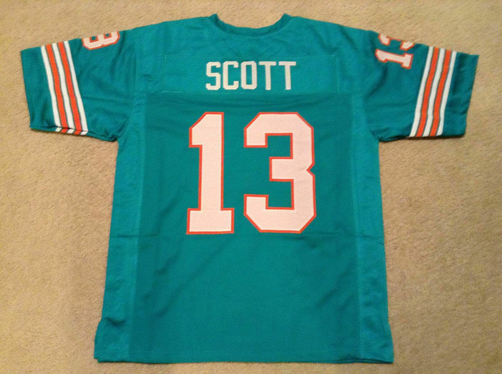UNSIGNED CUSTOM Sewn Stitched Jake Scott Teal Jersey