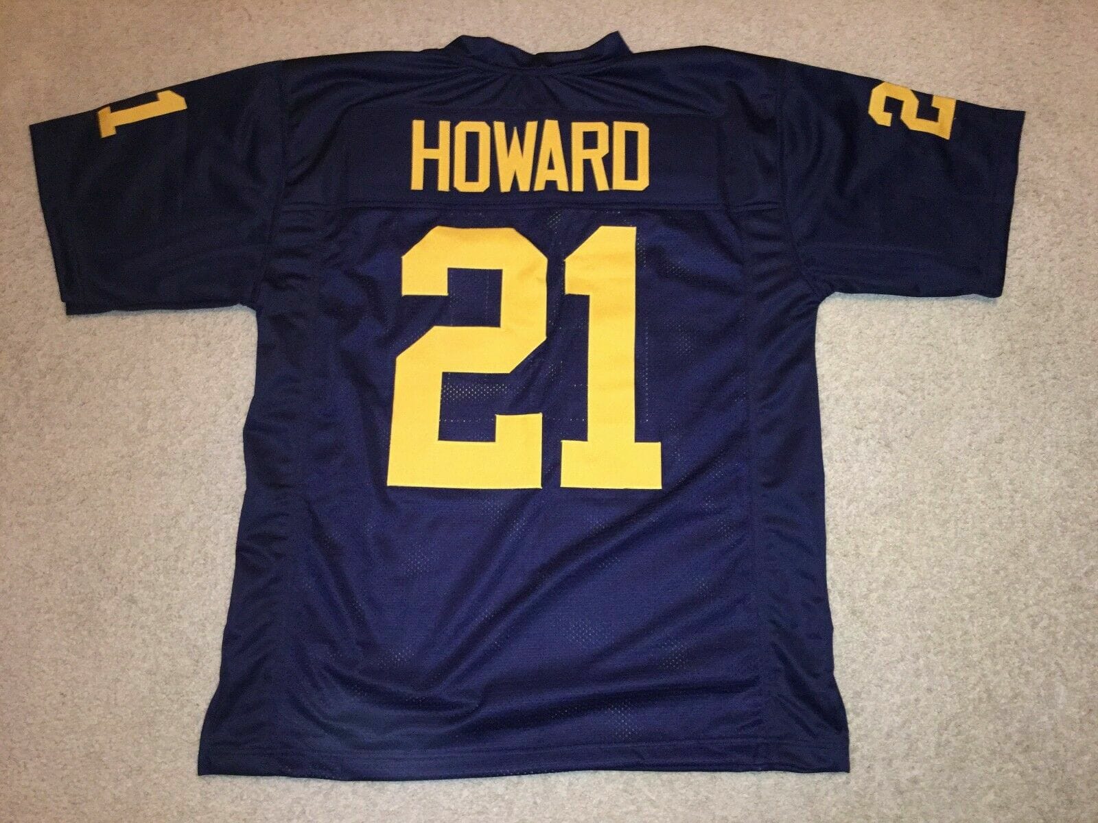 UNSIGNED CUSTOM Sewn Stitched Desmond Howard Blue Jersey