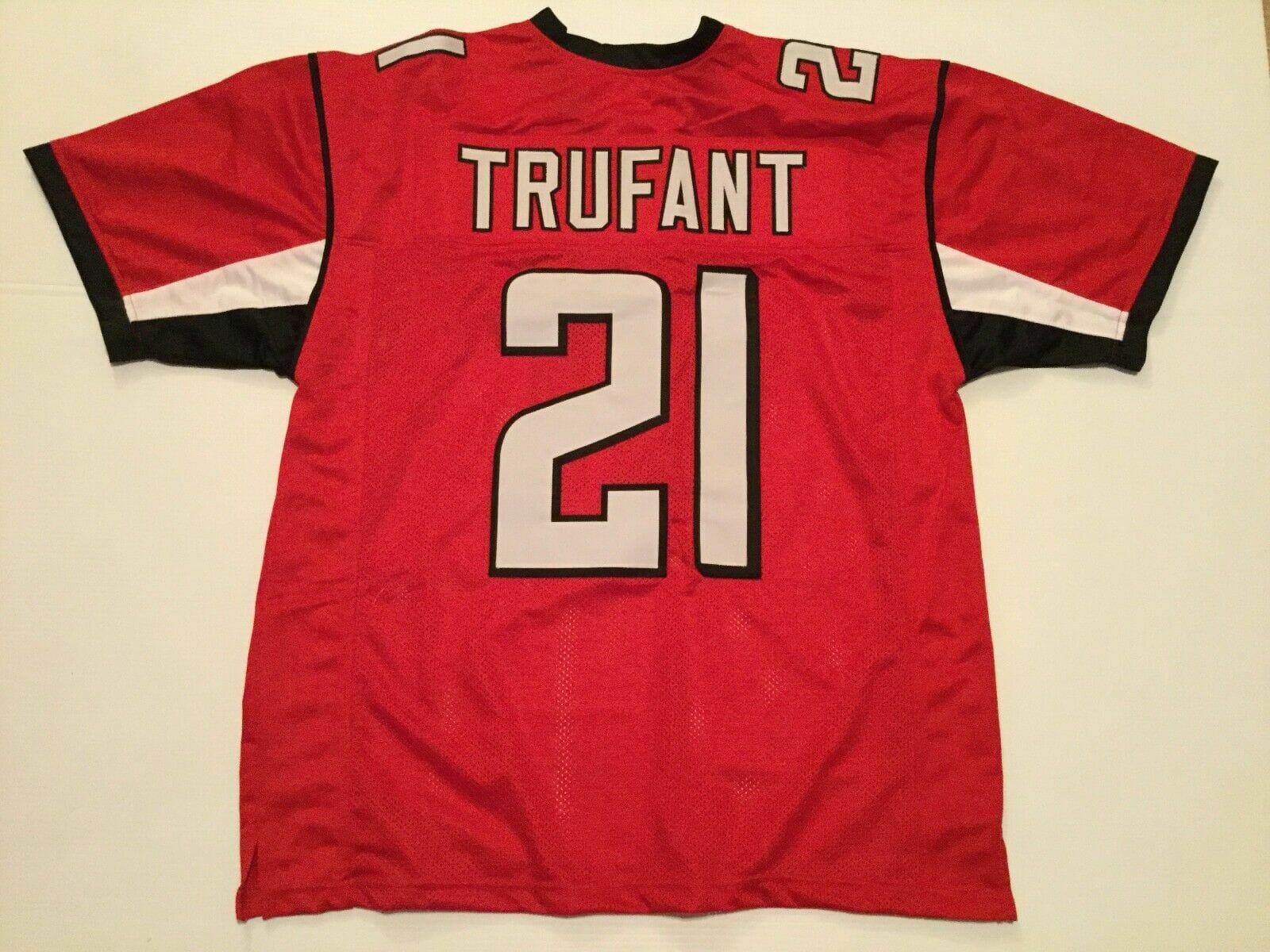 UNSIGNED CUSTOM Sewn Stitched Desmond Trufant Red Jersey