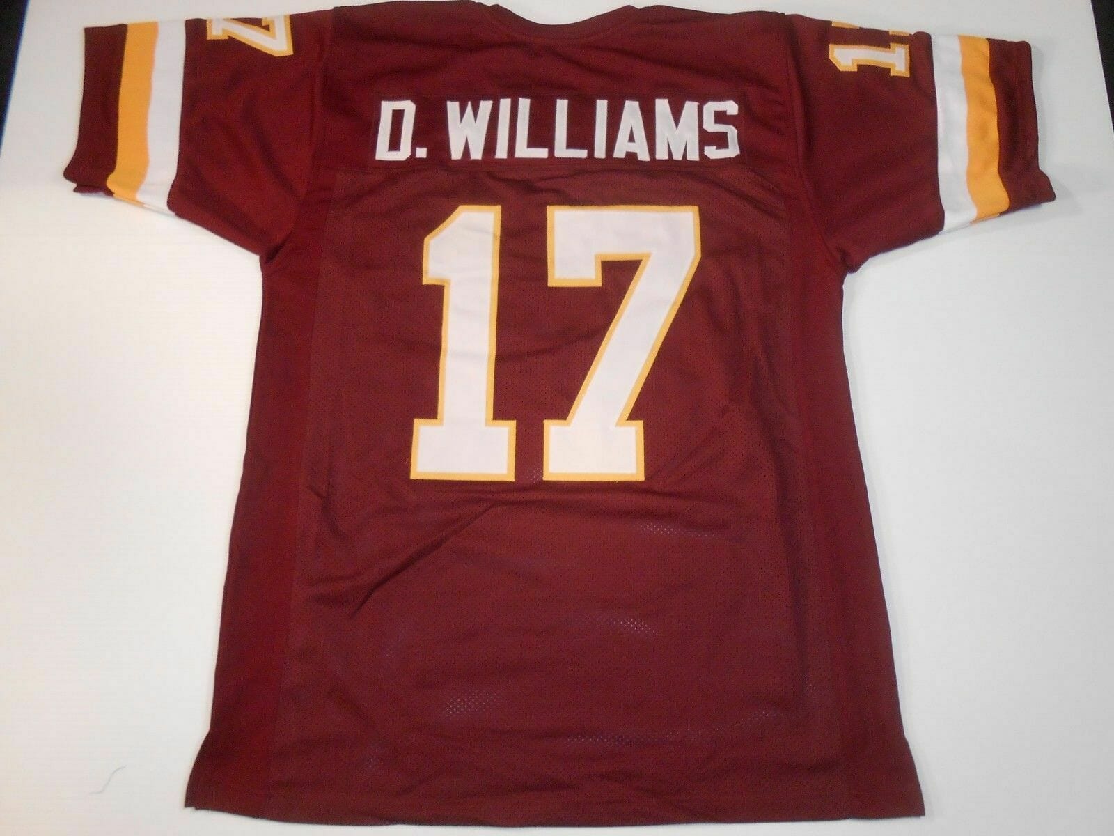 UNSIGNED CUSTOM Sewn Stitched Doug Williams Burgundy Jersey