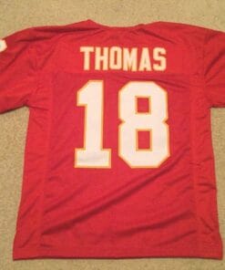 UNSIGNED CUSTOM Sewn Stitched Emmitt Thomas Red Jersey
