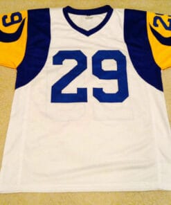 Alternative view of UNSIGNED CUSTOM Sewn Stitched Eric Dickerson White Jersey