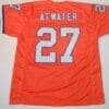 UNSIGNED CUSTOM Sewn Stitched Steve Atwater Orange Jersey
