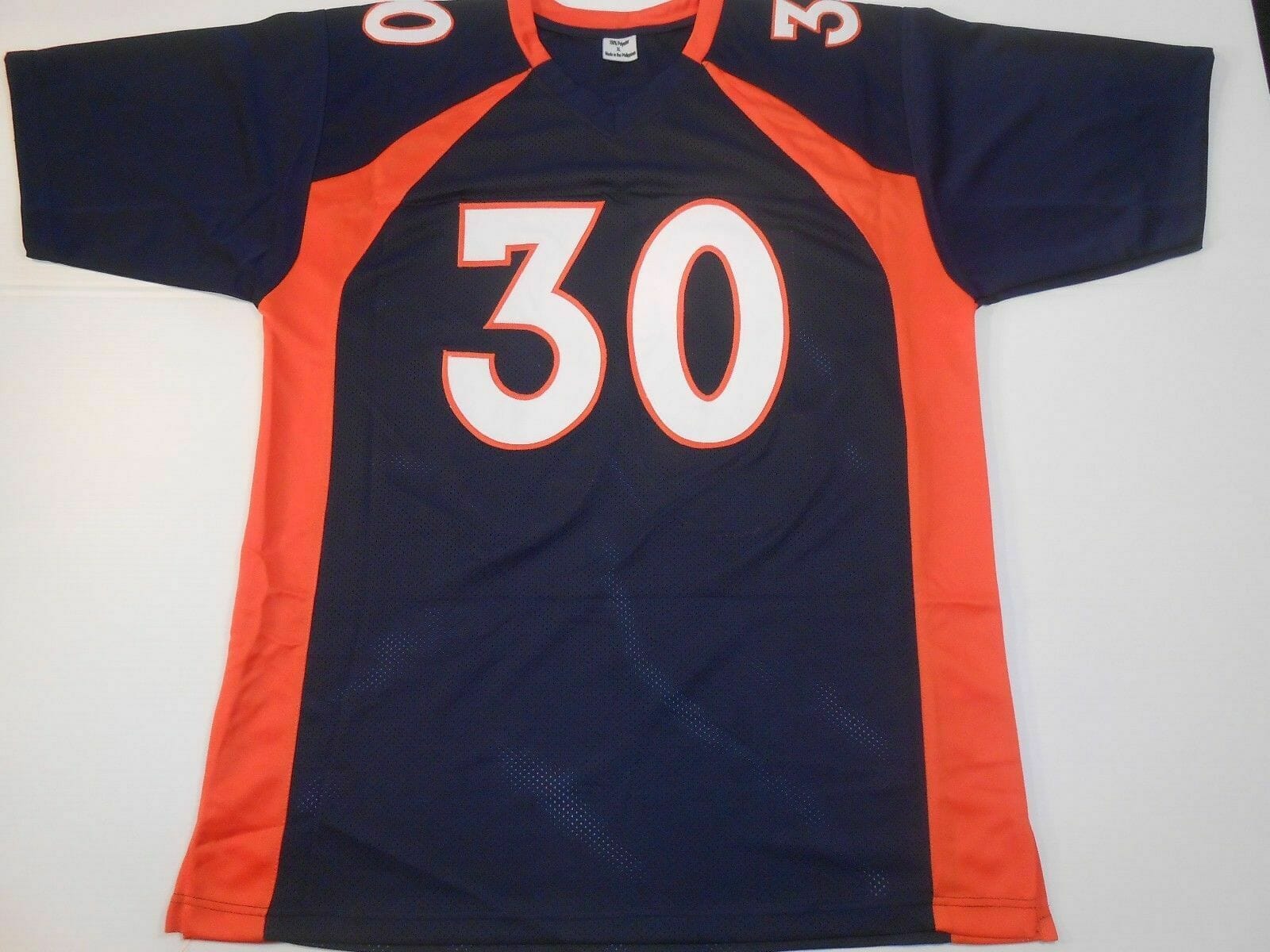 UNSIGNED CUSTOM Sewn Stitched Terrell Davis Blue Jersey