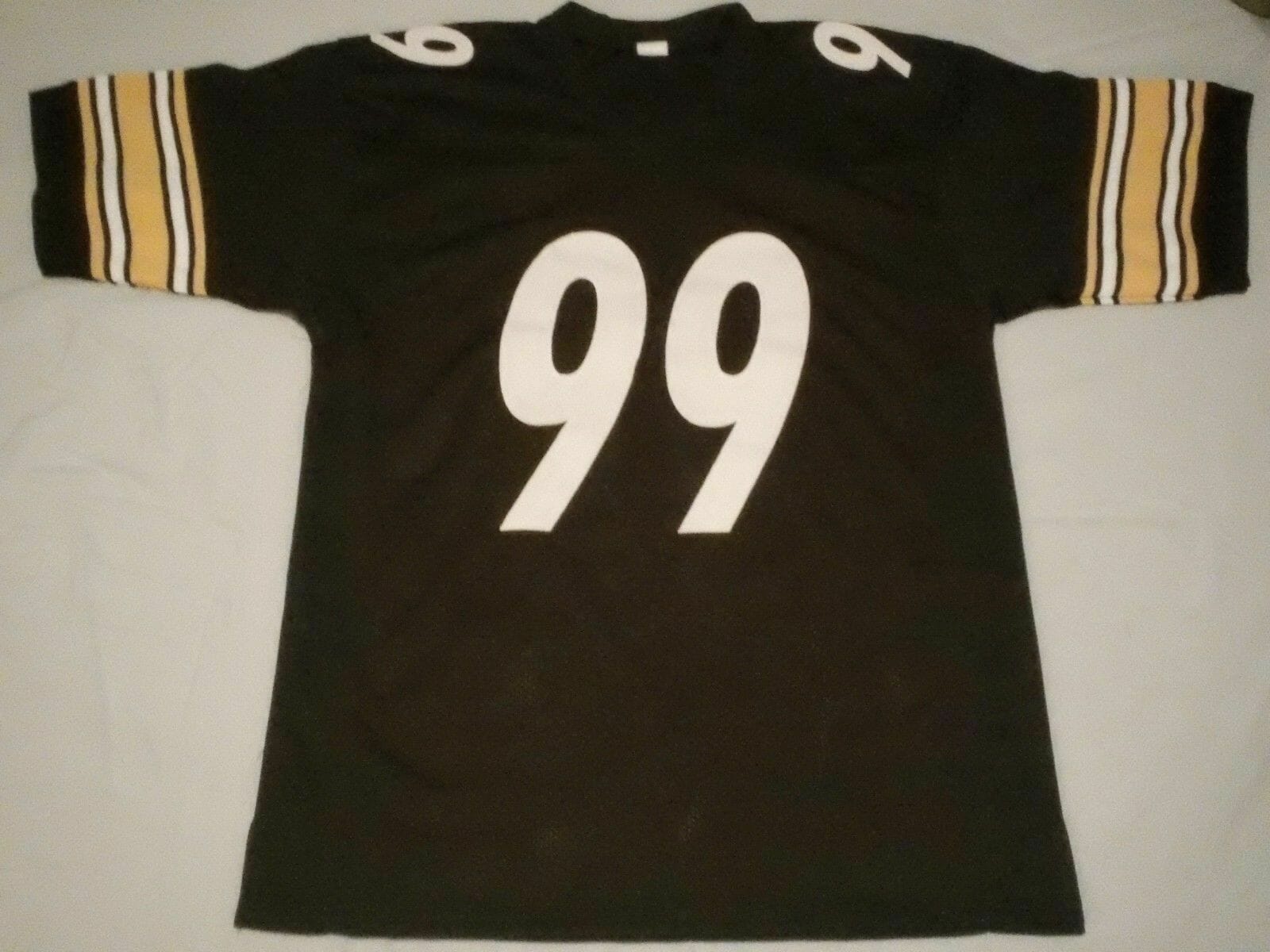 UNSIGNED CUSTOM Sewn Stitched Brett Keisel Black Jersey
