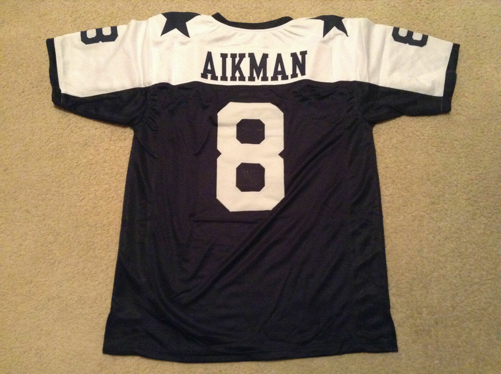 UNSIGNED CUSTOM Sewn Stitched Troy Aikman Thanksgiving Jersey