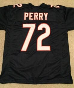 UNSIGNED CUSTOM Sewn Stitched William Perry Fridge Blue Jersey