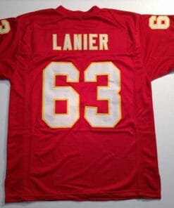 UNSIGNED CUSTOM Sewn Stitched Willie Lanier Red Jersey