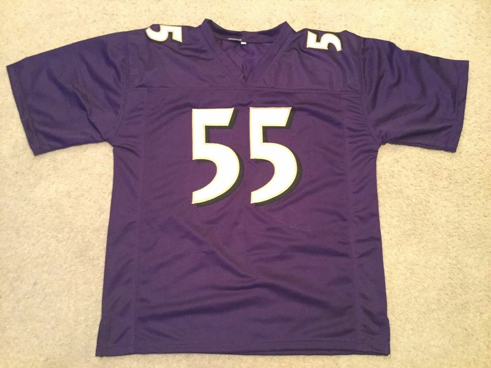 UNSIGNED CUSTOM Sewn Stitched Terrell Suggs Purple Jersey