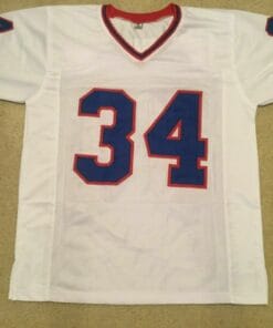 UNSIGNED CUSTOM Sewn Stitched Thurman Thomas White Jersey