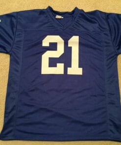 UNSIGNED CUSTOM Sewn Stitched Tiki Barber Blue Jersey