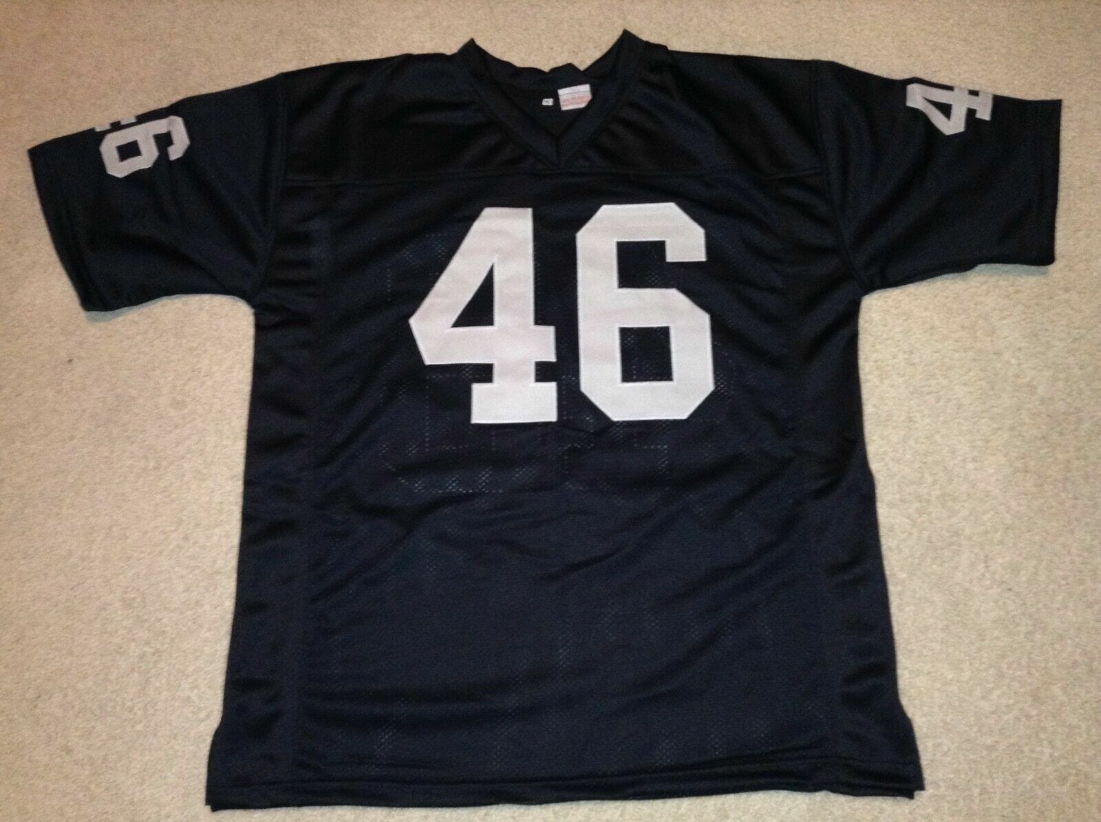 UNSIGNED CUSTOM Sewn Stitched Todd Christensen Black Jersey