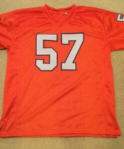 UNSIGNED CUSTOM Sewn Stitched Tom Jackson Orange Jersey