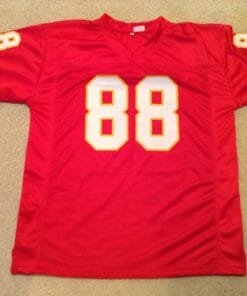 UNSIGNED CUSTOM Sewn Stitched Tony Gonzalez Red Jersey