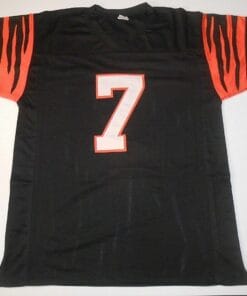 UNSIGNED CUSTOM Sewn Stitched Boomer Esiason Black Jersey