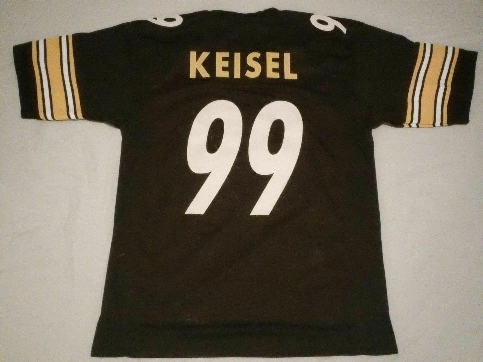 UNSIGNED CUSTOM Sewn Stitched Brett Keisel Black Jersey