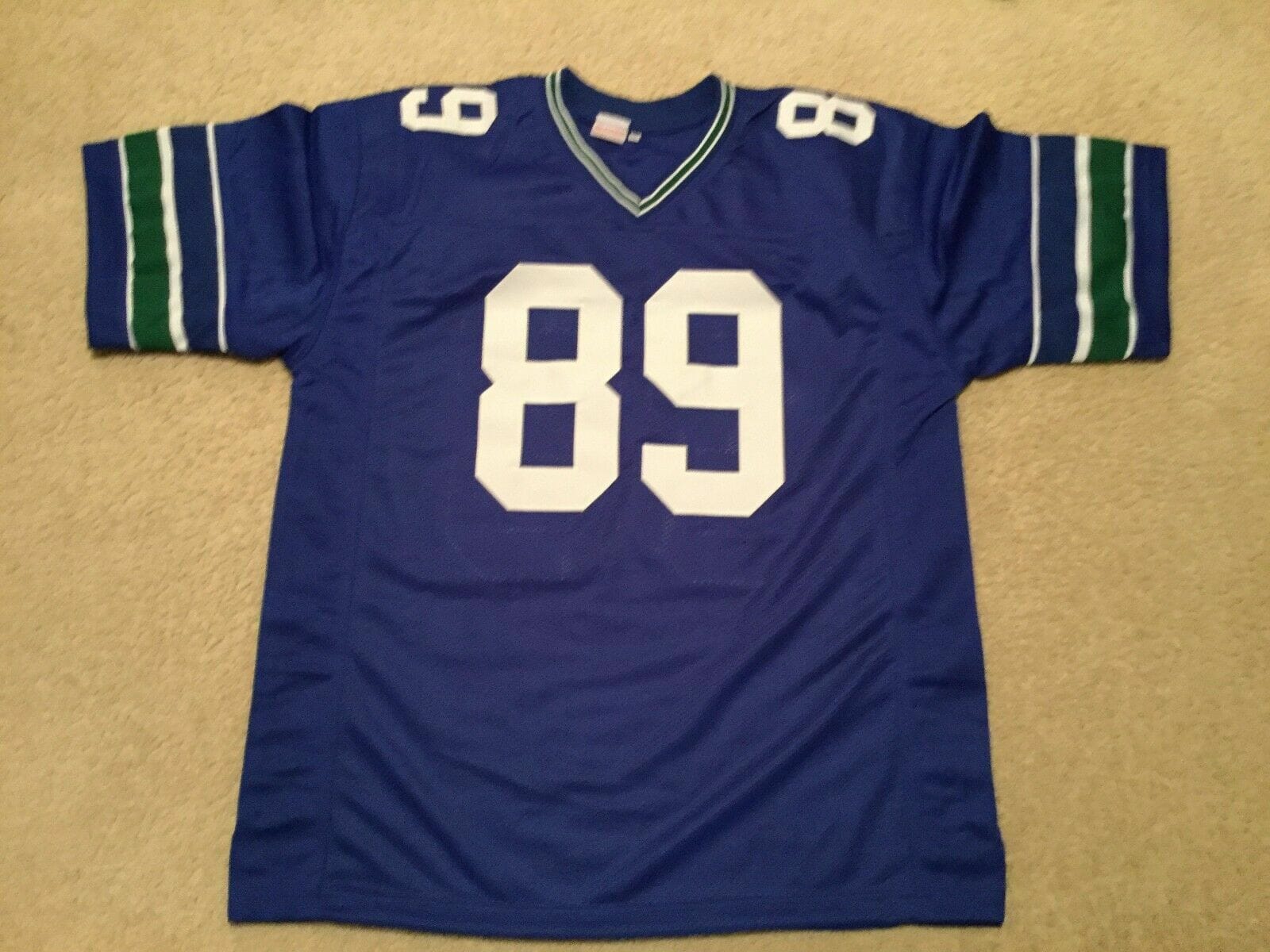 UNSIGNED CUSTOM Sewn Stitched Brian Blades Blue Jersey