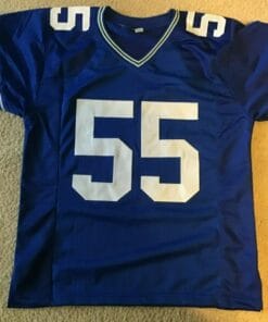 UNSIGNED CUSTOM Sewn Stitched Brian Bosworth ERROR Blue Jersey