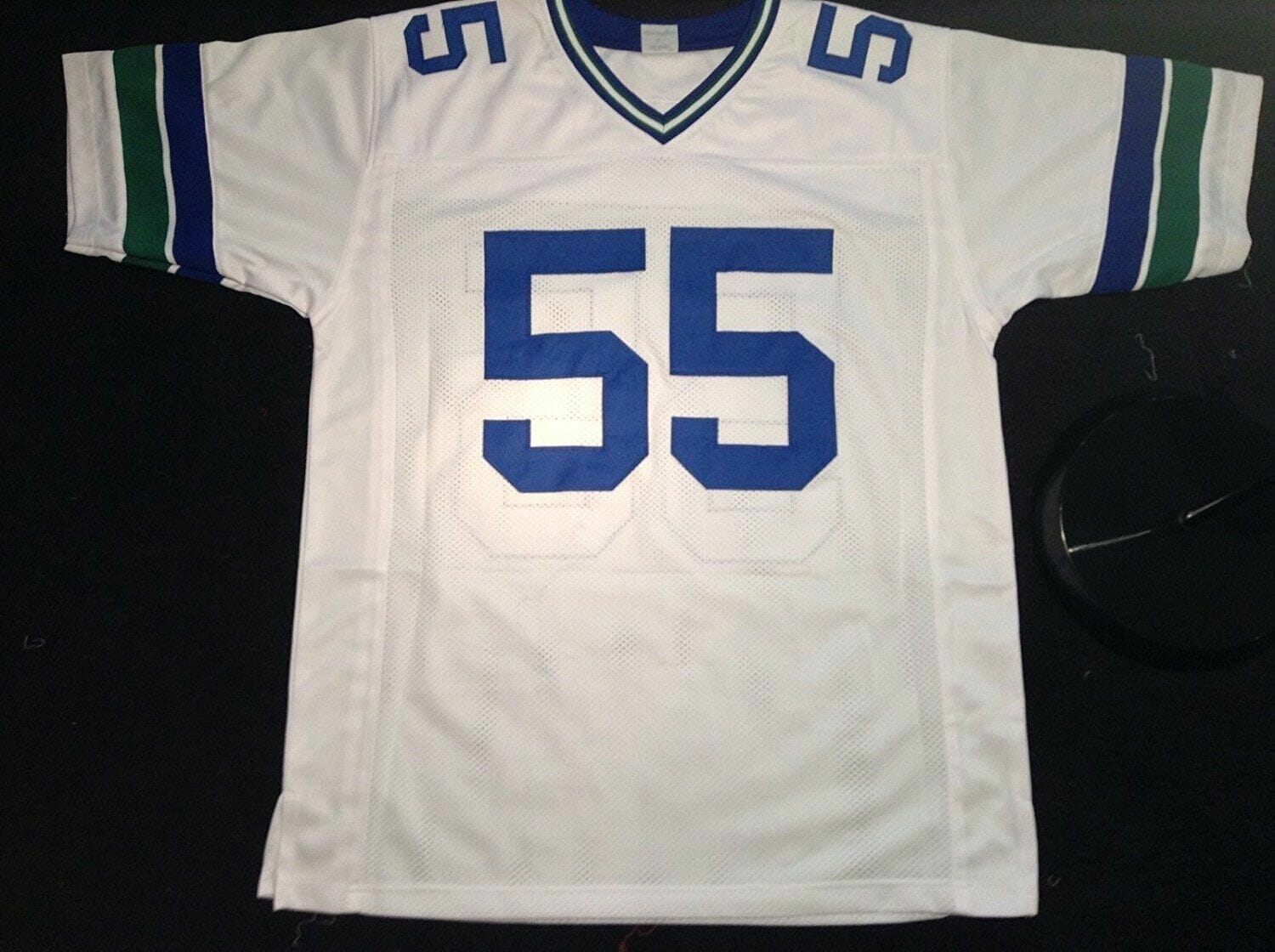 UNSIGNED CUSTOM Sewn Stitched Brian Bosworth White Jersey