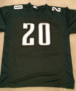 UNSIGNED CUSTOM Sewn Stitched Brian Dawkins Green Jersey