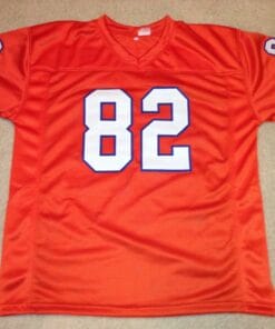 UNSIGNED CUSTOM Sewn Stitched Vance Johnson Orange Jersey