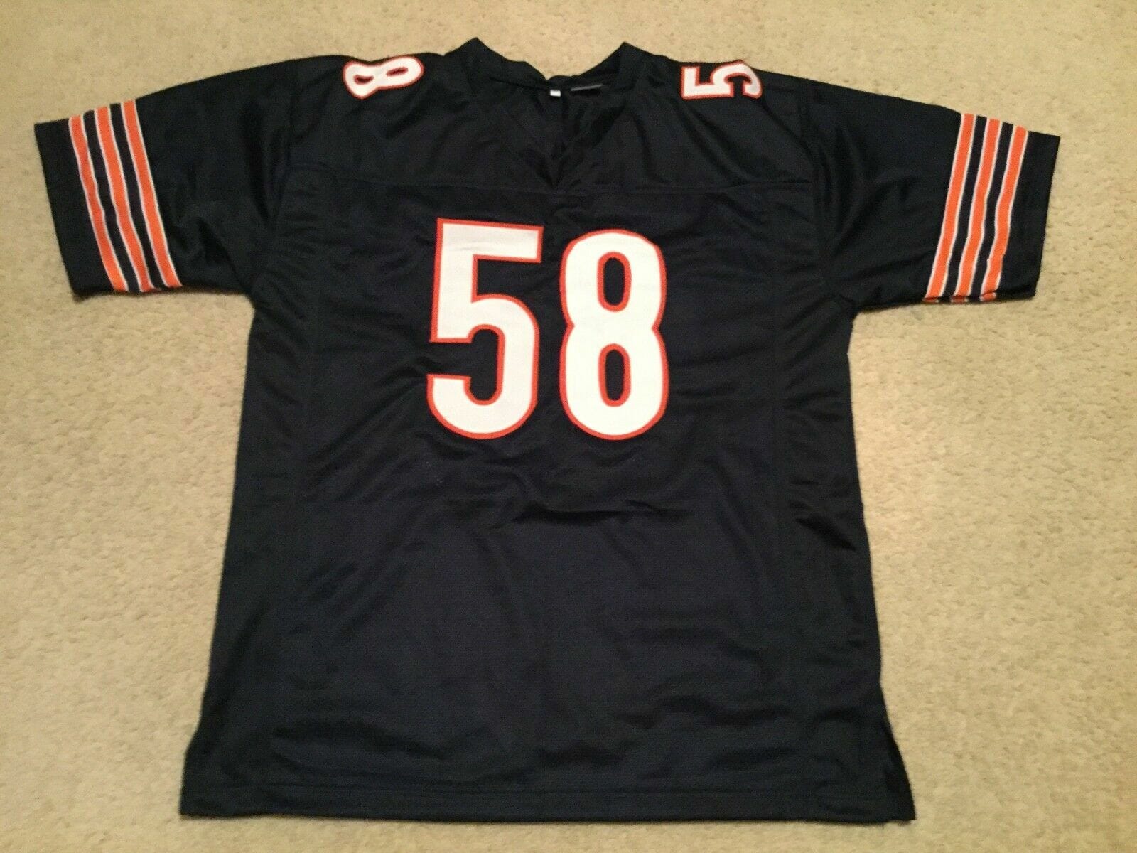 UNSIGNED CUSTOM Sewn Stitched Wilber Marshall Blue Jersey