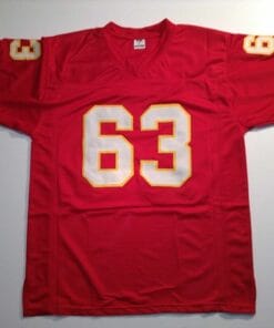 UNSIGNED CUSTOM Sewn Stitched Willie Lanier Red Jersey