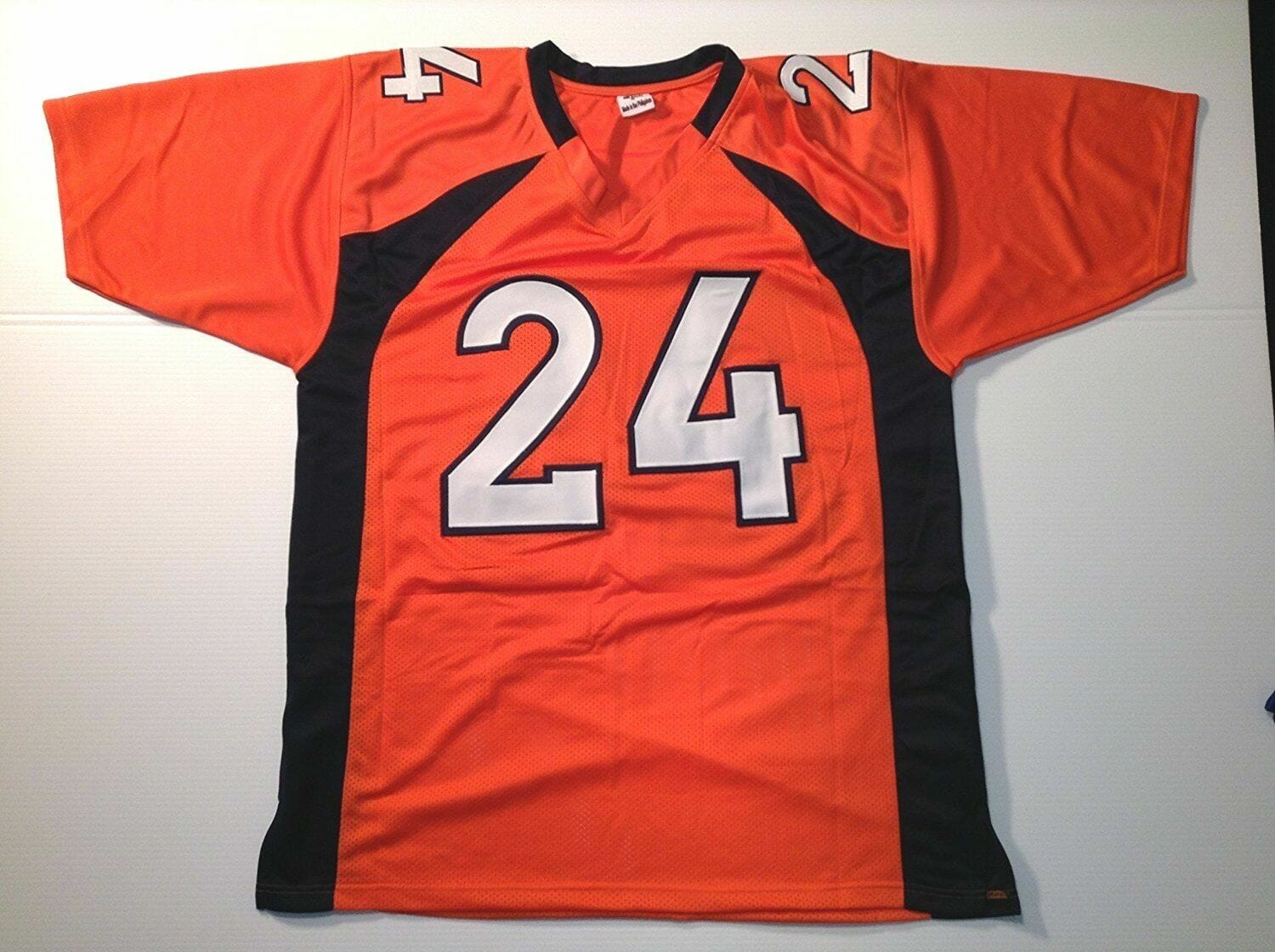 UNSIGNED CUSTOM Sewn Stitched Champ Bailey Orange Jersey