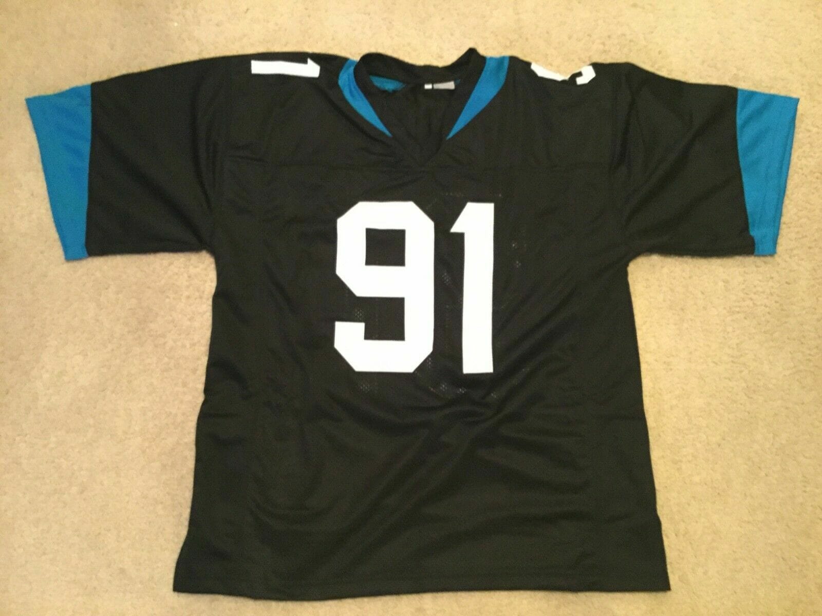 UNSIGNED CUSTOM Sewn Stitched Yannick Ngakoue Black ERROR Jersey