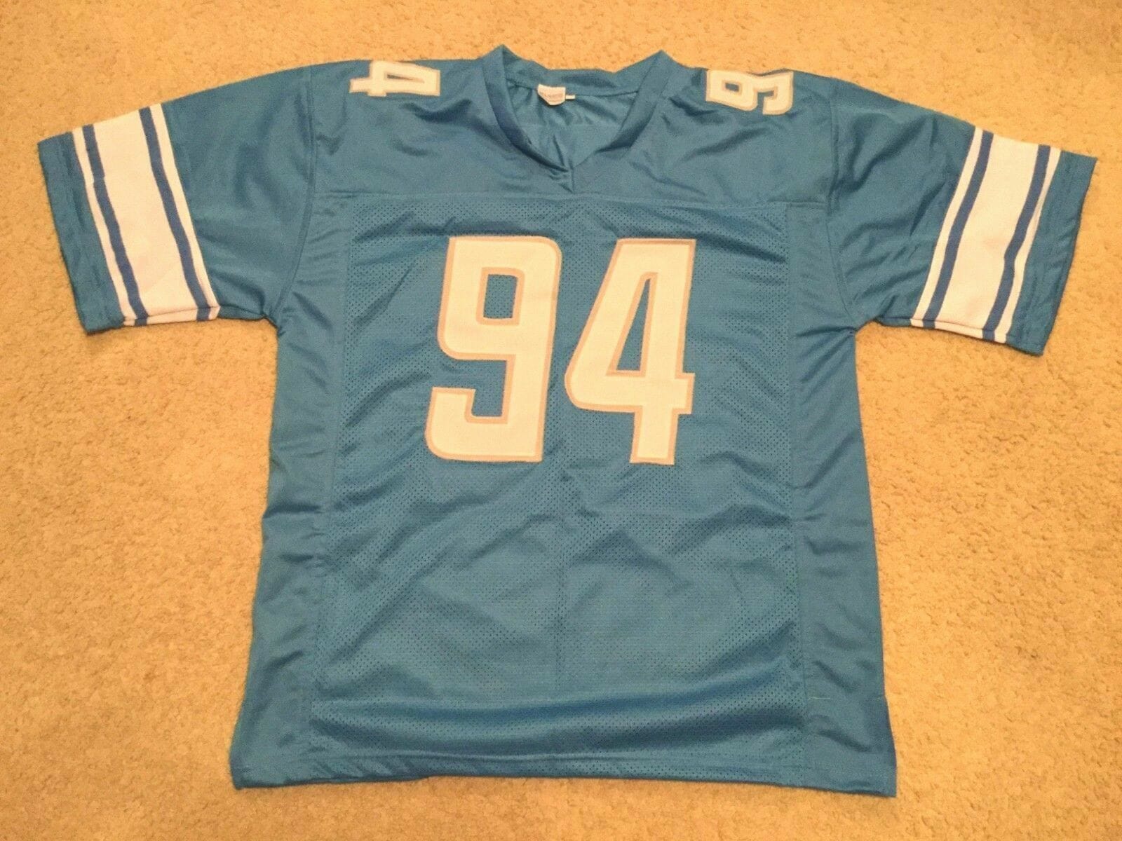 UNSIGNED CUSTOM Sewn Stitched Ziggy Ansah Blue Jersey
