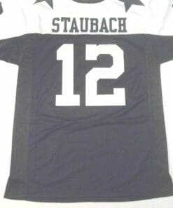 UNSIGNED CUSTOM Sewn Stitched Roger Staubach Thanksgiving Jersey