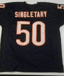 UNSIGNED CUSTOM Sewn Stitched Mike Singletary Blue Jersey