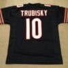 UNSIGNED CUSTOM Sewn Stitched Mitchell Trubisky Blue Jersey