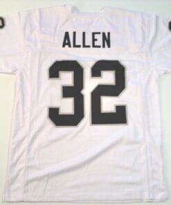 UNSIGNED CUSTOM Sewn Stitched Marcus Allen White Jersey