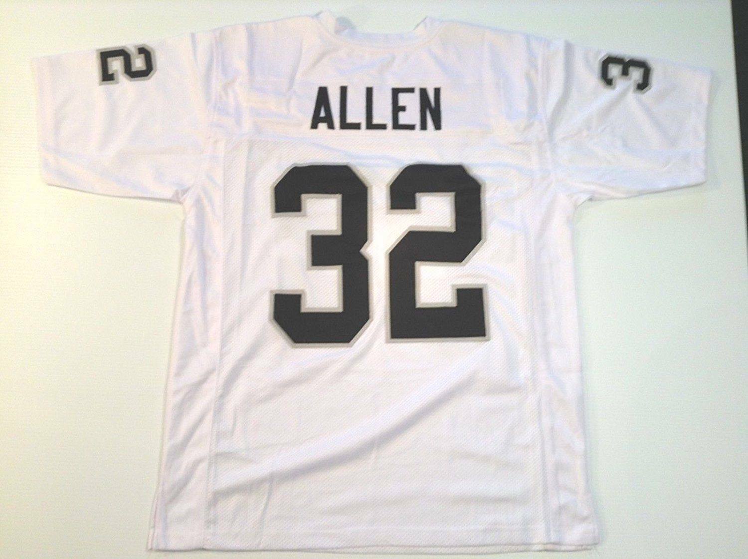 UNSIGNED CUSTOM Sewn Stitched Marcus Allen White Jersey