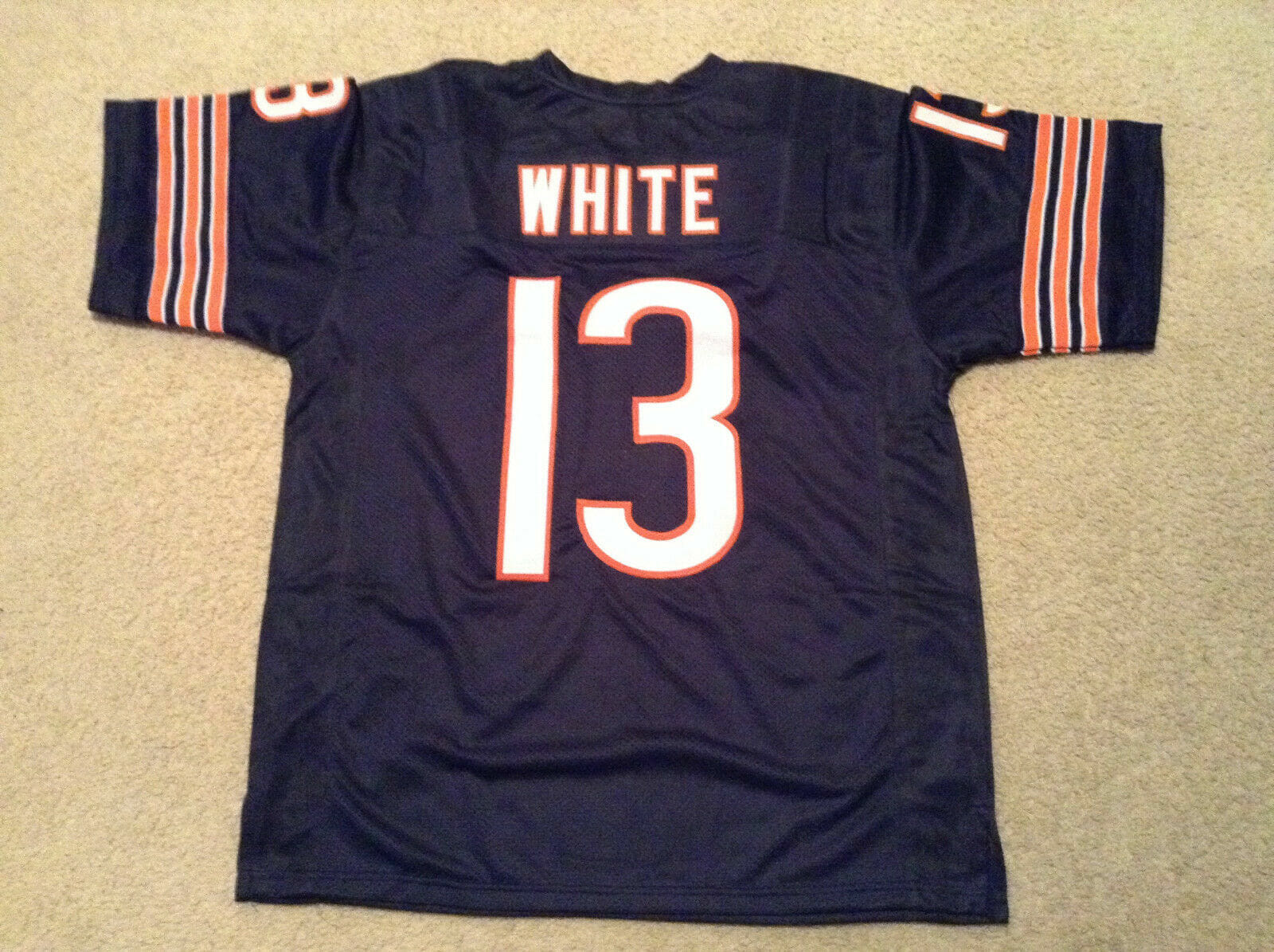 UNSIGNED CUSTOM Sewn Stitched Kevin White Blue Jersey